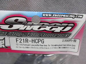 未使用未開封品 Sweep F21R-HCPG 1/10RC F1フォーミュラ用ロープロファイルリアタイヤ ハード 40mm