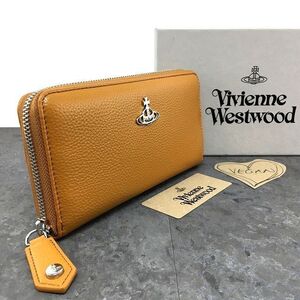 送料込み！ 未使用品 Vivienne Westwood ジップウォレット ヴィーガン グレインレザー 箱付き 257