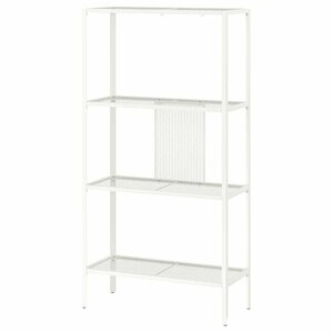 IKEA シェルフユニット, 本棚, BAGGEBO メタル/ホワイト 60x25x116 cm 送料￥750!