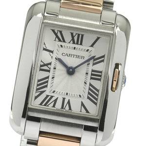 カルティエ CARTIER W5310019 タンクアングレーズSM PGコンビ クォーツ レディース 良品 _836043