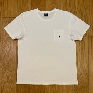 ラルフローレン ポケット Tシャツ L ホワイト 90〜00年代 90年代 ポケT 