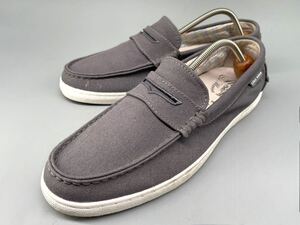 COLE HAAN コールハーン C13427 9M≒26.5cm スリッポン ローファー コインローファー キャンバス グレー メンズ