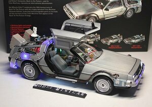 ▲音声、ライト点灯可！ホットウィール 1/18 バック トゥ ザ フューチャー パート I デロリアン DeLorean Back To The Future