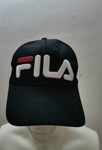 フィラ FILA 113001 キャップ 帽子 野球帽 綿100%ユニセックス ブラック