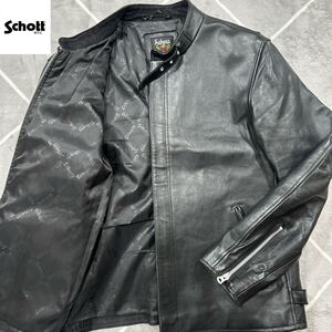 【極美品XL】上野商会 最高傑作 SCHOTT ショット レザージャケット XLsize 黒 羊革 ラムレザー【滑らかな手触り】幻の逸材【極上の光沢】