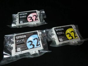 未使用 EPSON エプソン 純正 インクカートリッジ 3個セット 現状品 【e】