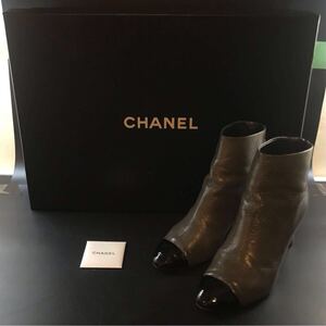 CHANEL シャネル　ショートブーツ　グレー　MADE IN ITALY 36C G G31915 1-1