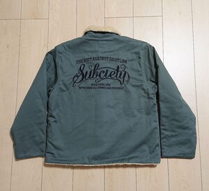 M 新品 Subciety ボアジャケット デッキジャケット ランチジャケット ランチコート サブサエティ ボア ジャケット カーキ