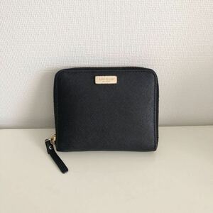 kate spade ケイトスペード★財布 ファスナー付 小銭入れ カード入れ★黒 ブラック