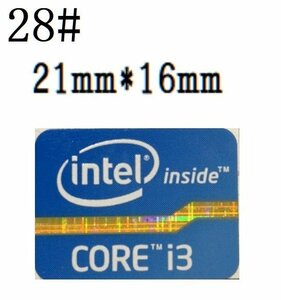 28# 二三代目【CORE i3】エンブレムシール ■21*16㎜■ 条件付き送料無料