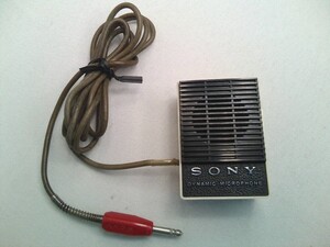 昭和レトロ★SONY ダイナミックマイク F-66　日本製　　3.５ｍｍモノラルプラグ★ 動作品