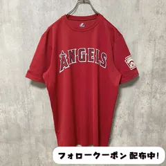 古着 used　ANGELS　エンゼルス　MLB　半袖ゲームシャツ　ユニフォーム　赤