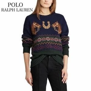 希少★ POLO RALPH LAUREN ポロラルフローレン ホースシュー フェアアイル セーター ニット クルーネック 馬蹄