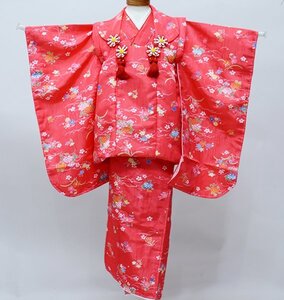 七五三 三歳 女児 被布着物セット 百花繚乱 3歳 3才 三才 女の子 祝着 新品（株）安田屋 NO39366