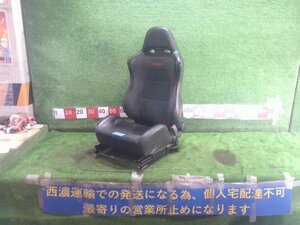 スバル インプレッサ WRX D型 GC8 運転席 シート エボ9純正レカロ汎用 レール（錆有）・バックル付 ハーフレザー ★大型・個人宅配送不可★