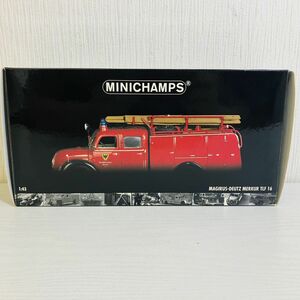 是25【80】1円～ ミニチャンプス MINICHAMPS 1/43 ミニカー マギリス MAGIRUS-DEUTZ MERKUR TLF 16 消防車 はしご車