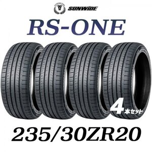 【新品】【2024年製】 輸入サマータイヤ4本セット 235/30R20 SUNWIDE(サンワイド) RS-ONE 20インチ 2353020