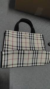 バーバリー☆BURBERRY トートバック ハンドバッグ 中古　シミあり