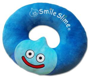 匿名送料無料★スライムのドーナツ型円座クッション【 直径３４センチ 】Smile Slime ぬいぐるみ生地 ドラゴンクエスト 未使用 SQEX 即決！