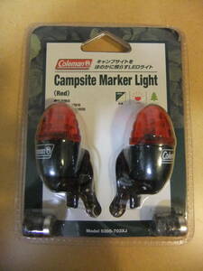 【廃盤/未使用/5】Coleman キャンプサイト マーカー ライト(Red) Campsite Marker Light 新品 コールマン正規品 デッドストック 蔵出し