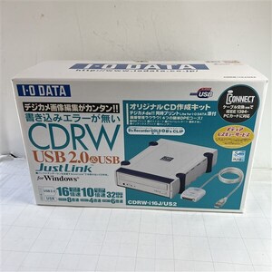 IO DATA　外付けCD-R/RWドライブ CDRW-i16J i・CONNECTケーブル無し