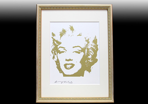 アンディ・ウォーホル 直筆サイン シルク「Gold Marilyn Monroe マリリン・モンロー　22/250」真作保証