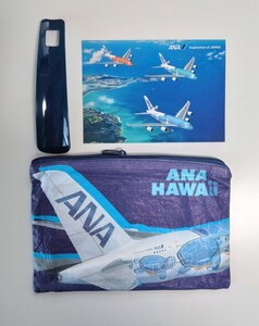 ANA A380 フライングホヌ ハワイ便 エコバック ミニ靴ベラ 絵ハガキ 搭乗記念