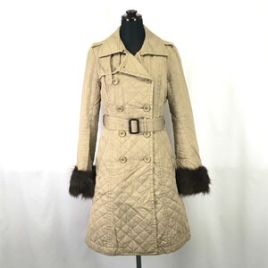 ジルスチュアート/JILLSTUART★ブルーフォックスファー袖裾/トレンチコート【レディースS/ベージュ/beige】Coats/Jackets/Jumpers◆pBH317