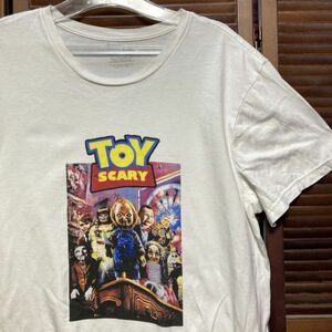 1スタ 再落無し AHBA 白 ムービー Tシャツ トイストーリー チャッキー ホラー 映画 - 90s 00s ビンテージ 古着 卸 仕入れ