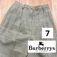 美品◇Burberrys◇バーバリー◇ウールチェックセンタープレスパンツ◇7