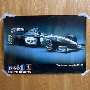 【3070倉2青棚】F1ポスター West McLaren Mercedes MP4-13 mobile1 大きさ約59cm×42cm 【中古品 現状渡し】