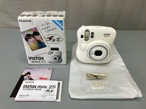 ★中古品★ FUJIFILM インスタントカメラ チェキ instax mini 25 ホワイト INS MINI 25 WT N （11124052307885MI）