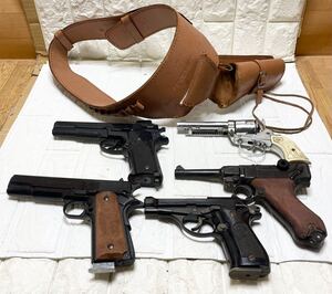 希少！ PIETRO A14981Y S＆W マルシン COLT 6814 PEACE MAKER 革 ベルト ホルスター モデルガン ガスガン 等 大量 まとめて 6点 A46