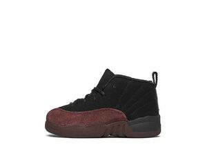 A Ma Manire Nike TD Air Jordan 12 "Black and Burgundy Crush" 15cm FB2687-001