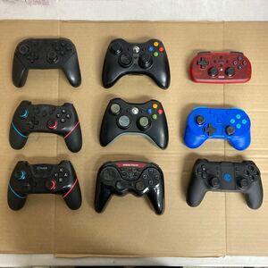 L617 ゲームコントローラー 9点まとめて Nintendo switch/XBOX360 など/動作未確認 ジャンク品