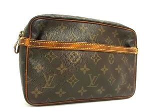 1円 LOUIS VUITTON ルイヴィトン M51847 モノグラム コンピエーニュ23 クラッチバッグ セカンドバッグ メンズ ブラウン系 FL3262