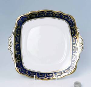 　　LAWLEYS NORFORK　=　BB Plate　=Dk.Blue+Gold=　豪華金彩B&B Plate　= 　(1級品)　