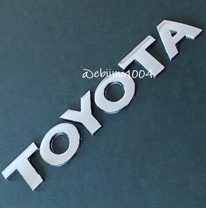 トヨタ TOYOTA メタルステッカー 3D 立体 エンブレム DIY アルファベット 文字ステッカー 光沢シルバー