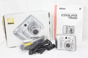 【返品保証】 【便利な単三電池で使用可】ニコン Nikon Coolpix E7500 元箱付き コンパクトデジタルカメラ v8708