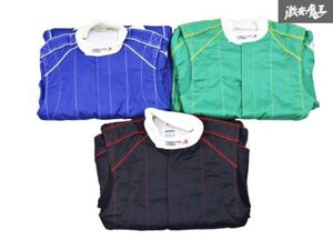 T●新品 NOMEX COMPETITION LICENSE Sサイズ レーシングスーツ つなぎ 作業着 ブルー 青 ブラック 黒 グリーン 緑