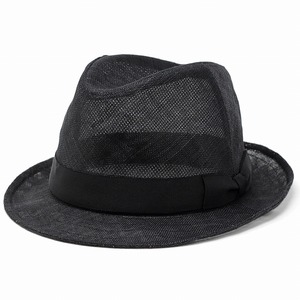 [ 60cm ] stetson ハット ステットソン シナマイ 中折れハット マニラ麻 メッシュ 麦わら帽子 黒 ブラック 