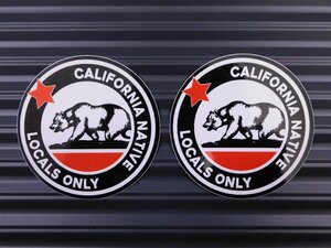 ◆送料\110◆【CALIFORNIA・カリフォルニア】※《レーシングステッカー／２枚セット》　(品番ms117)　アメリカン雑貨　ガレージ