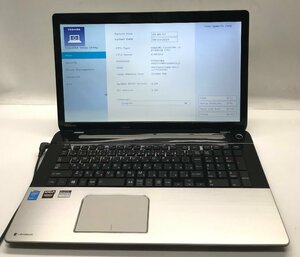 NT: TOSHIBA　 AZ87/TG Corei7 4720HQ　2.6GHz/メモリ：16GB/HDD: 1TB /無線/ブルーレイ/ノートパソコン