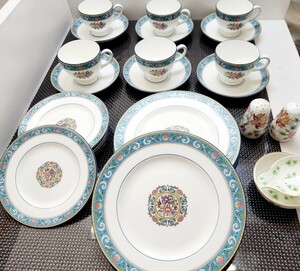 T★★極美品　1円～★★WEDGWOOD ウェッジウッド ラニーミード カップ&ソーサ　各種プレート 6客セット とミル等おまけ