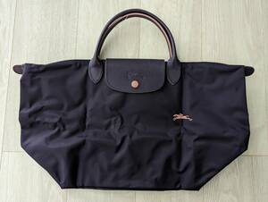 新品★ロンシャン★Longchamp★プリアージュ★使いやすい大きさ★48×28×20㎝★ブルーベリー×ピンク