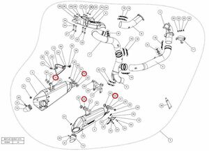 AKRAKRAPOVIC アクラポ リペア1個 ラバーインサート P-GUV003 rubber insert 1199パニガーレ DUCATI 1199PANIGALE R/S 899 新品 同梱不可