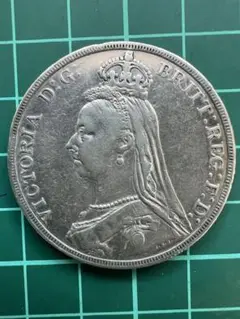 イギリス　ソブリン銀貨　1891年