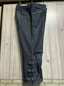 00s Japanese Label MORGAN side belt denim cropped pants archive rare y2k