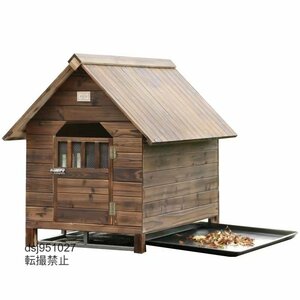 数量限定 豪華別荘 ペットハウス 犬舎犬小屋 ハウス おうち 丈夫 屋外野外庭用炭化板 メタセコイア製品防水 ドア トイレ 耐磨耗 通気性