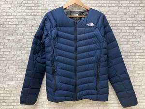 THE NORTH FACE ザノースフェイス サンダーラウンドネックジャケット NY81813 ライトダウンジャケット ノーカラー M ネイビー